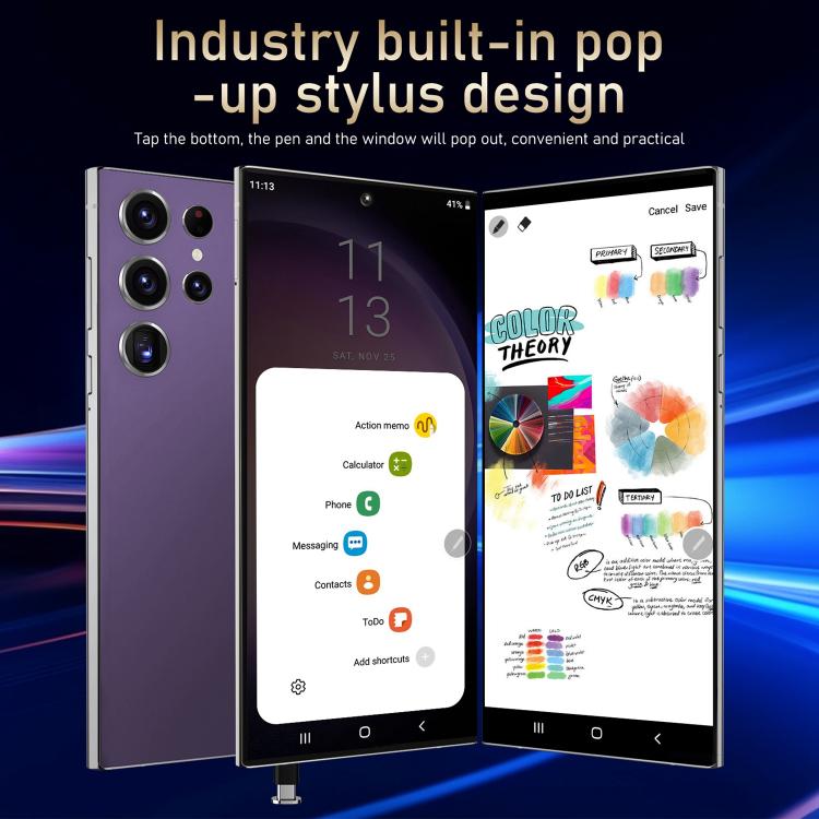 S24 Ultra / S7, 4GB+128GB, 6.75 inch Android 10 MTK6750 Octa Core, Network: 4G, Dual SIM, Plug:UK Plug(Purple) - free shipping - PMc TechLife - Order now!