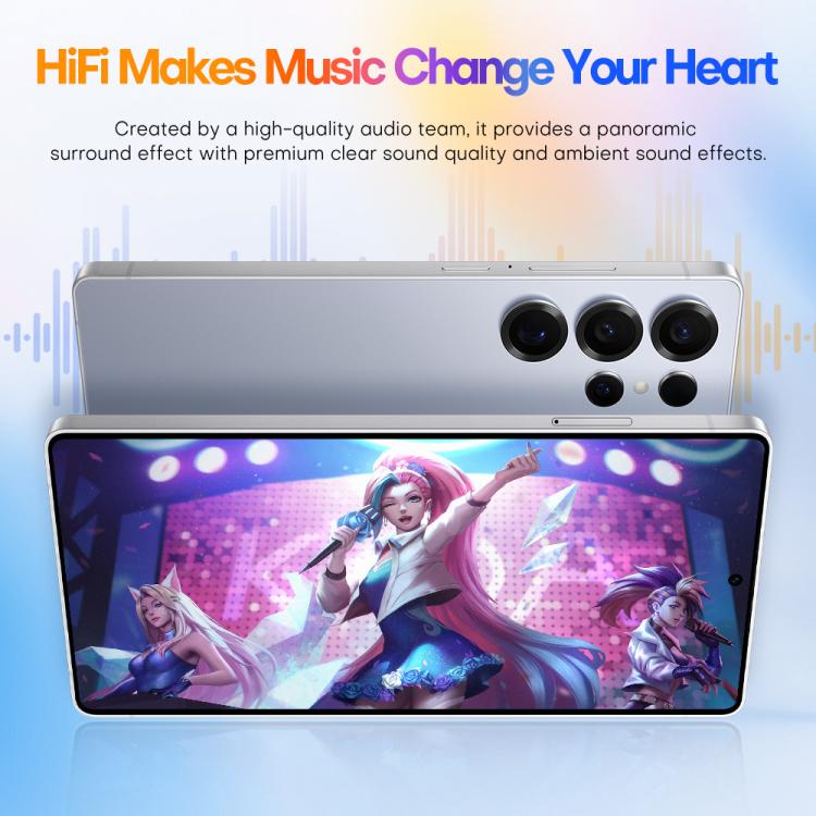 S25 Ultra / Q25, 4GB+64GB, 6.75 inch Android 12 MTK6762 Octa Core, Network: 4G, Dual SIM, with Stylus Pen, Plug:US Plug(Titanium Silver Blue) - free shipping - PMc TechLife - Order now!
