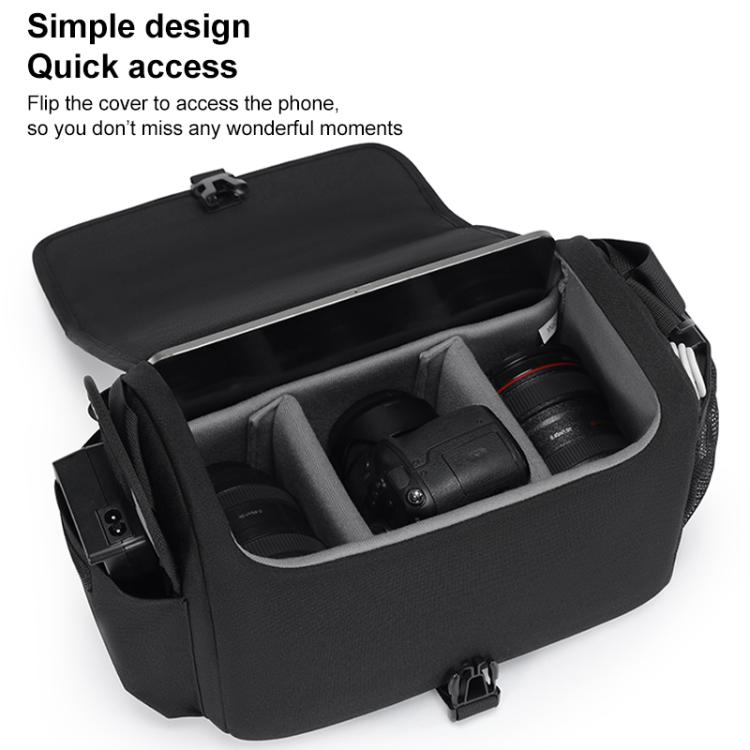 CADeN D27-1 Portable Digital Camera Bag with Strap, Size:26 x 21 x 15cm Grey - free shipping - PMC TechLife - Order now!