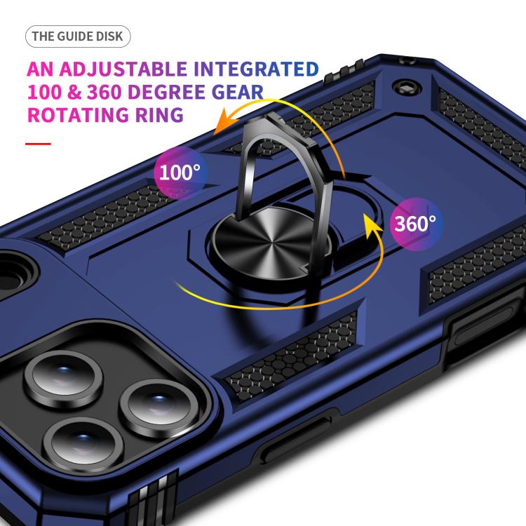 For iPhone 17 Air Shockproof TPU Hybrid PC Phone Case with Holder(Blue) - free shipping - PMc TechLife - Order now!