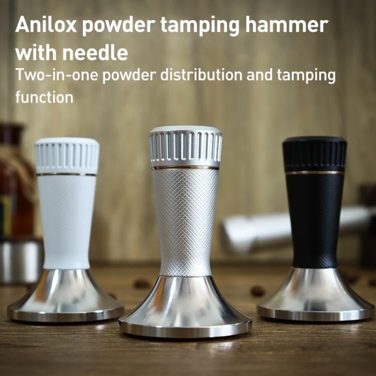 53.3mm Mesh Texture with Needle Coffee Powder Pressing Hammer Stainless Steel Cloth Powder(Silver) - free shipping - PMC TechLife - Order now!