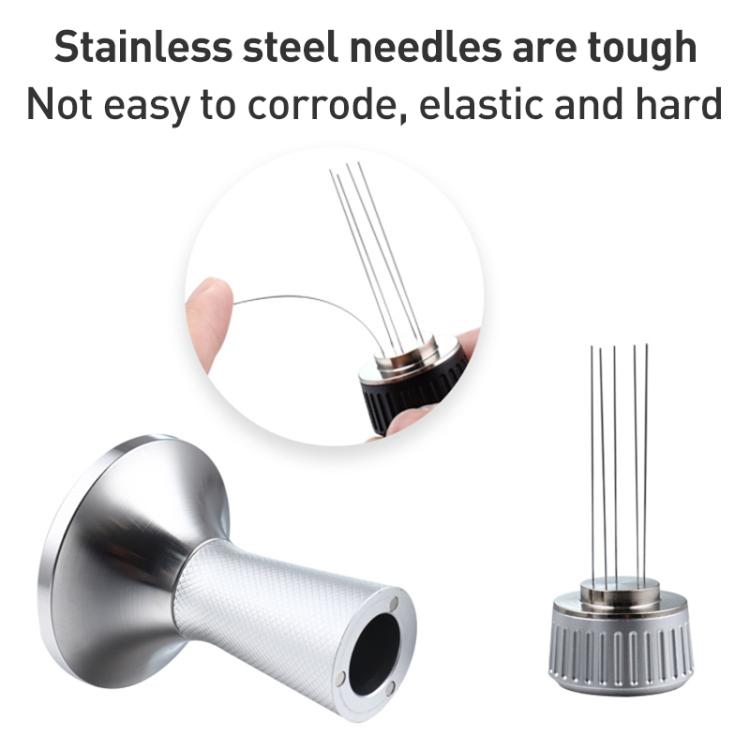 53.3mm Mesh Texture with Needle Coffee Powder Pressing Hammer Stainless Steel Cloth Powder(Silver) - free shipping - PMC TechLife - Order now!