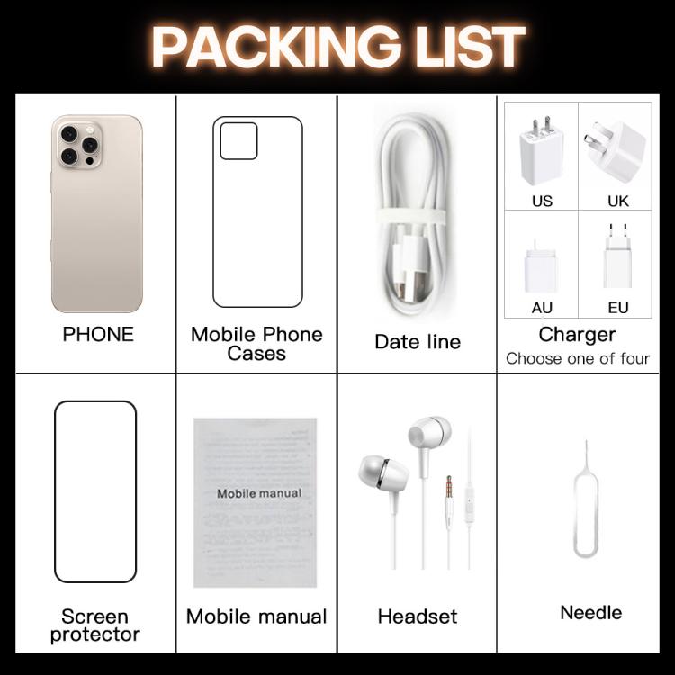 I16 Pro Max / PDQ6, 4GB+64GB, 6.58 inch Android 10 MTK6739 Quad Core, Network: 4G, Dual SIM, Plug:AU Plug(Grey) - free shipping - PMc TechLife - Order now!