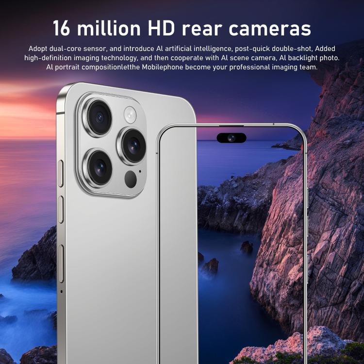 I16 Pro Max / RAi3, 3GB+64GB, 6.56 inch Android 10 MTK6739 Quad Core, Network: 4G, Dual SIM, Plug:EU Plug(White) - free shipping - PMc TechLife - Order now!