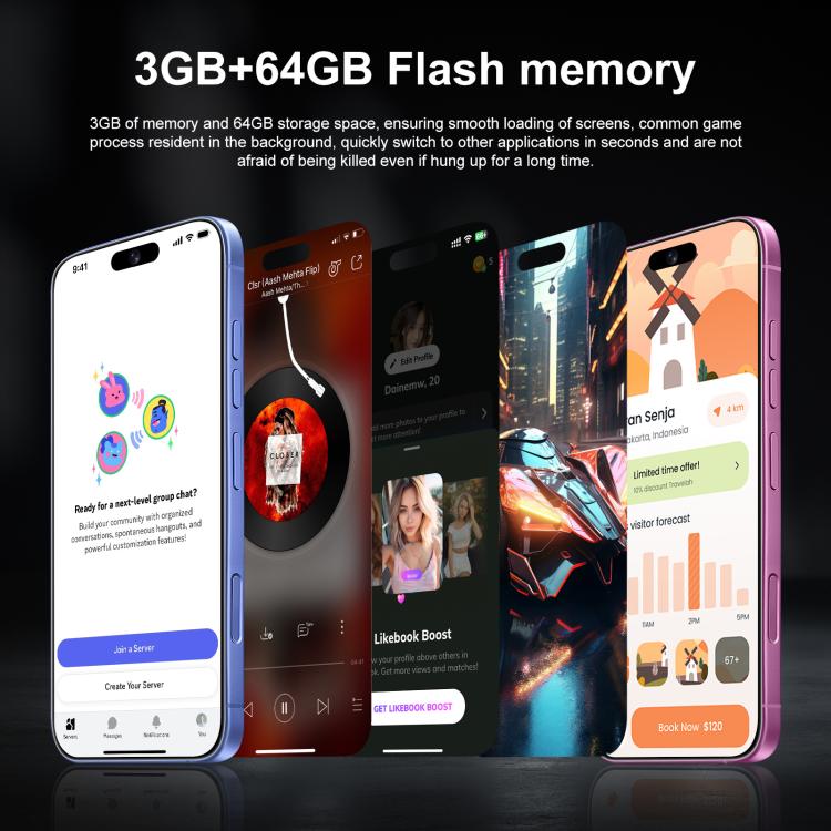 I16 Plus / RAi5, 3GB+64GB, 6.56 inch Android 10 MTK6739 Quad Core, Network: 4G, Dual SIM, Plug:EU Plug(Pink) - free shipping - PMc TechLife - Order now!