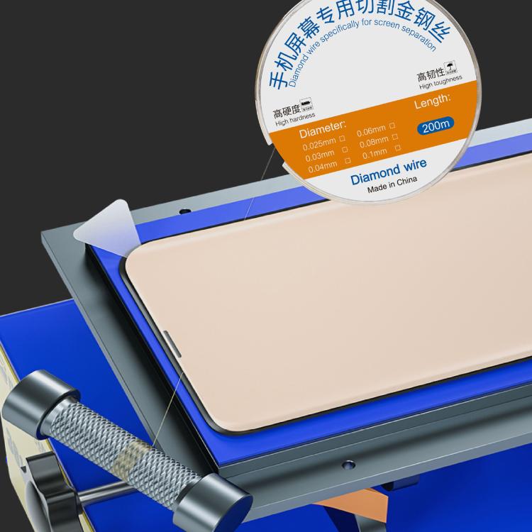 200m Screen Separation Specifically Diamond Cutting Wire, Diameter:0.04mm - free shipping - PMC TechLife - Order now!