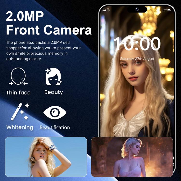 I16 Pro Max / ZPT93, 2GB+16GB, 6.26 inch Android 8.1 MTK6737 Quad Core, Network: 4G, Dual SIM, Plug:US Plug(White) - free shipping - PMc TechLife - Order now!