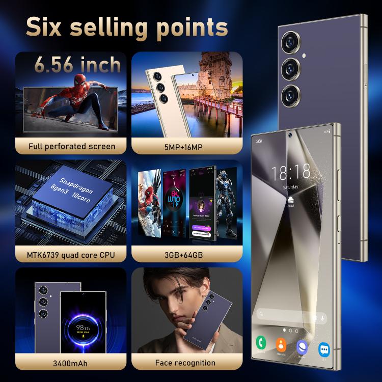 C24 Pro / S3-3, 3GB+64GB, 6.56 inch Android 10 MTK6739 Quad Core, Network: 4G, Dual SIM, Plug:US Plug(Grey) - free shipping - PMc TechLife - Order now!