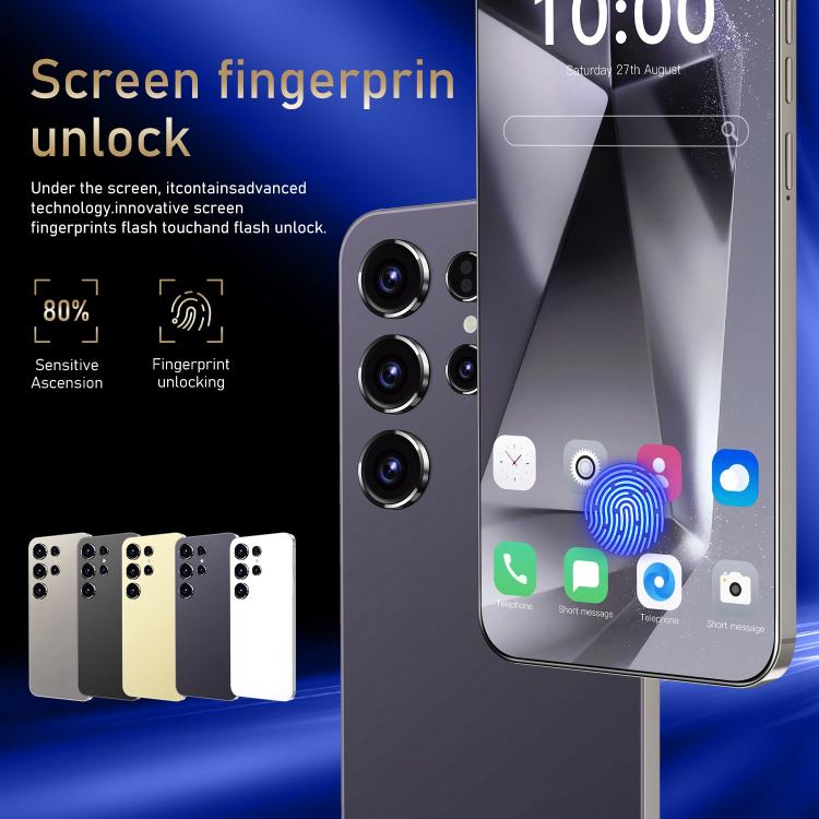 S24 Ultra / ZKU213, 2GB+16GB, 6.56 inch Android 8.1 MTK6580A Quad Core, Network: 3G, Dual SIM, Plug:US Plug(Black) - free shipping - PMc TechLife - Order now!