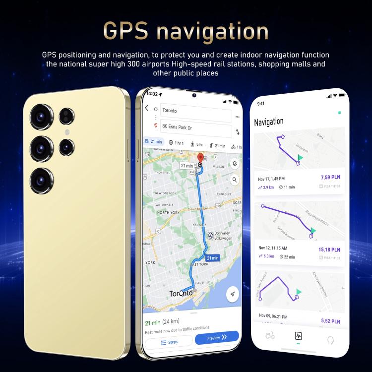 S24 Ultra / ZKU213, 2GB+16GB, 6.56 inch Android 8.1 MTK6580A Quad Core, Network: 3G, Dual SIM, Plug:US Plug(Black) - free shipping - PMc TechLife - Order now!