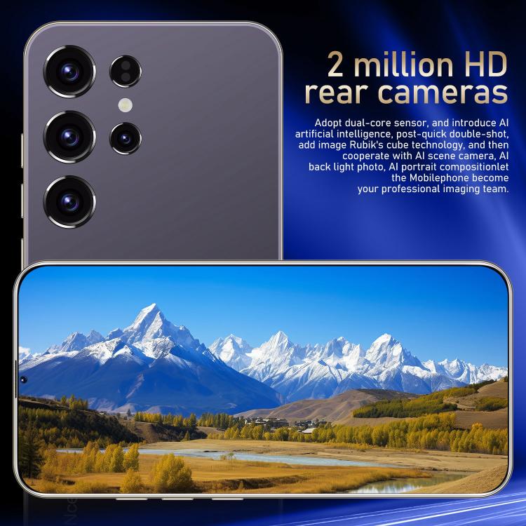 S24 Ultra / ZKU213, 2GB+16GB, 6.56 inch Android 8.1 MTK6580A Quad Core, Network: 3G, Dual SIM, Plug:US Plug(Black) - free shipping - PMc TechLife - Order now!