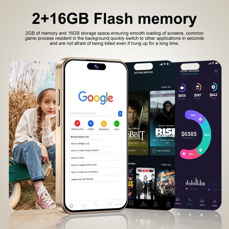 S25 Mini / ZKM10, 2GB+16GB, 4.0 inch Android 10 MTK6580M Quad Core, Network: 3G, Dual SIM(Purple) - free shipping - PMc TechLife - Order now!