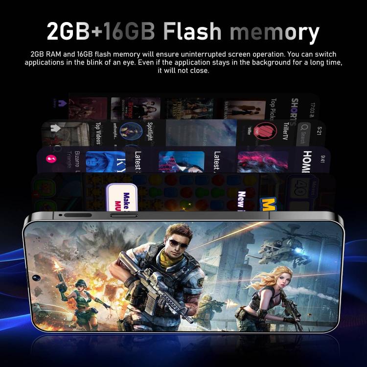 Reno13 Pro / ZKU290, 2GB+16GB, 6.56 inch Android 8.1 MTK6580A Quad Core, Network: 3G, Dual SIM, Plug:EU Plug(Blue) - free shipping - PMc TechLife - Order now!