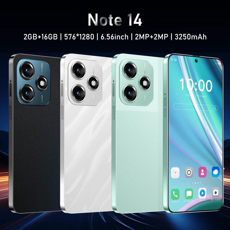 Note 14 / ZKU291, 2GB+16GB, 6.56 inch Android 8.1 MTK6580A Quad Core, Network: 3G, Dual SIM, Plug:AU Plug(Green) - free shipping - PMc TechLife - Order now!