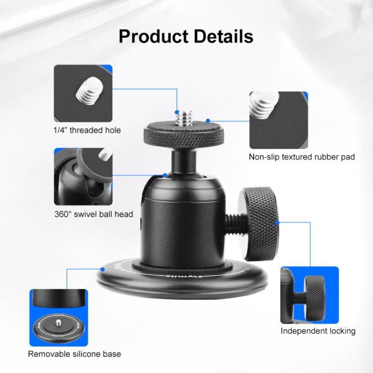 Strong Magnetic Round Base Aluminum Alloy Desktop Base - free shipping - PMC TechLife - Order now!
