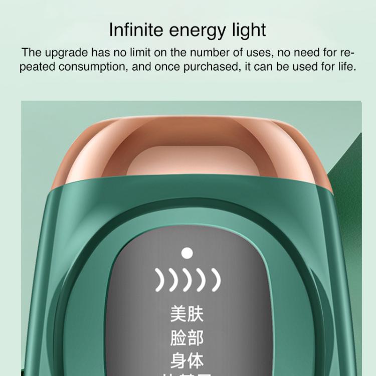 FY-B502 Portable Laser Hair Removal Device Photon Electric IPL Intense Pulse Hair Remover, EU Plug(Dark Green) - free shipping - PMC TechLife - Order now!