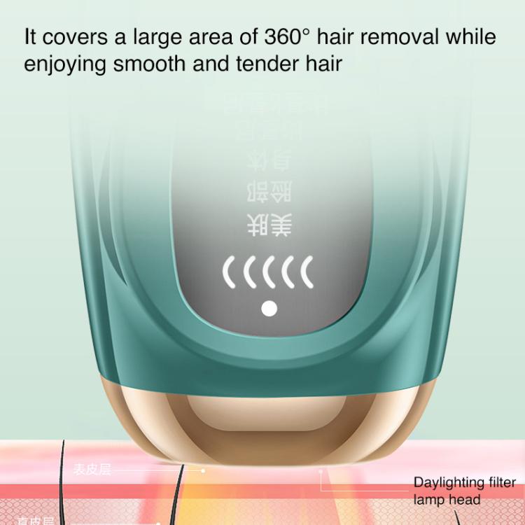FY-B502 Portable Laser Hair Removal Device Photon Electric IPL Intense Pulse Hair Remover, EU Plug(Dark Green) - free shipping - PMC TechLife - Order now!