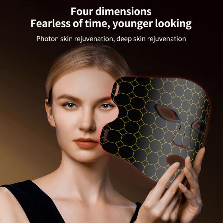 WG-B-M03 Vibration Massage Photon Mask Photon Rejuvenation Facial Beauty Device, UK Plug(Black) - free shipping - PMC TechLife - Order now!