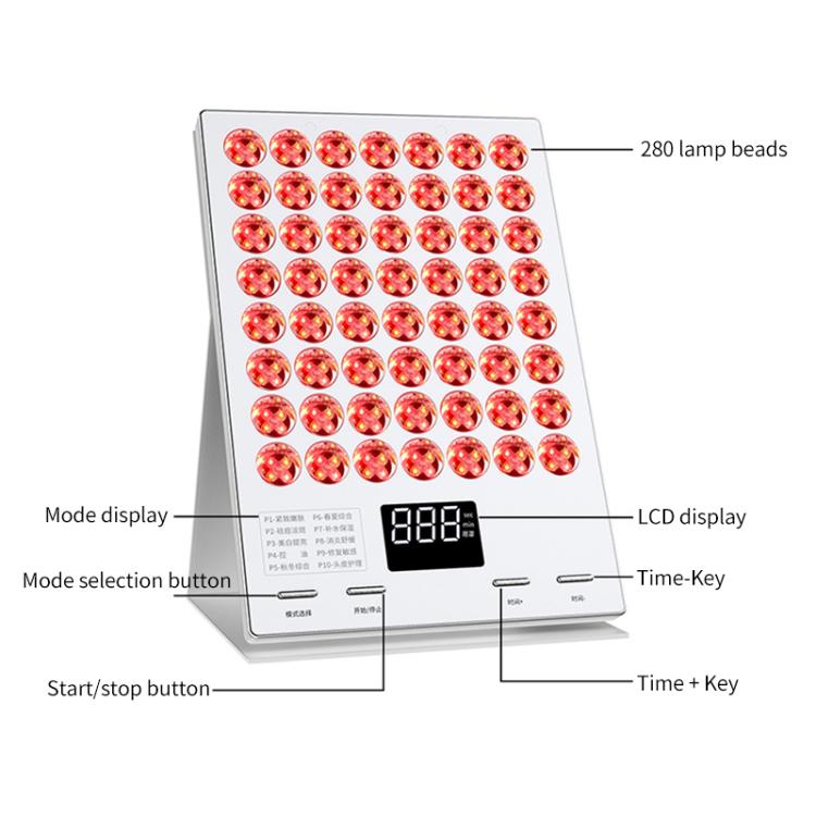 WG-YM-8005 280 LED Lamp Beads Beauty Device Photon Rejuvenation Instrument, UK Plug(White) - free shipping - PMC TechLife - Order now!