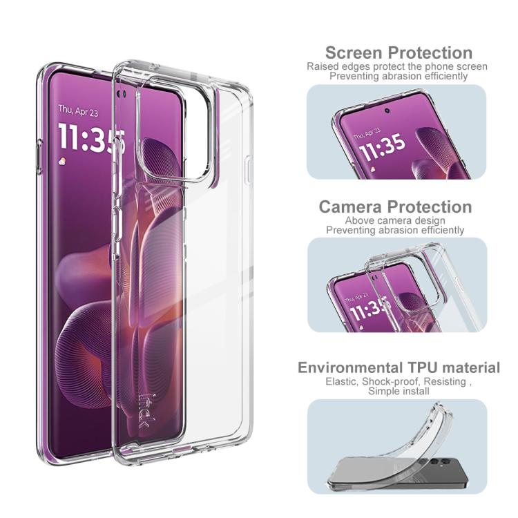 For Motorola Edge 60 Pro imak UX-10 Series Transparent Shockproof TPU Phone Case(Transparent) - free shipping - PMC TechLife - Order now!
