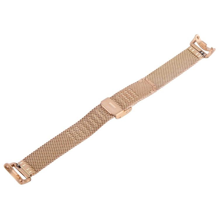 For Xiaomi Smart Band 9 / 8 Integrated Buckle Embossed Milanese Metal Watch Band(Rose Gold) - free shipping - PMC TechLife - Order now!