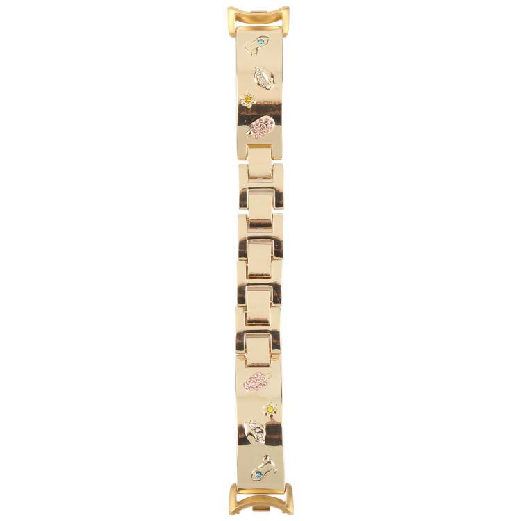 For Xiaomi Smart Band 9 / 8 Diamond Quick Release Chain Bracelet Metal Watch Band(Gold) - free shipping - PMC TechLife - Order now!