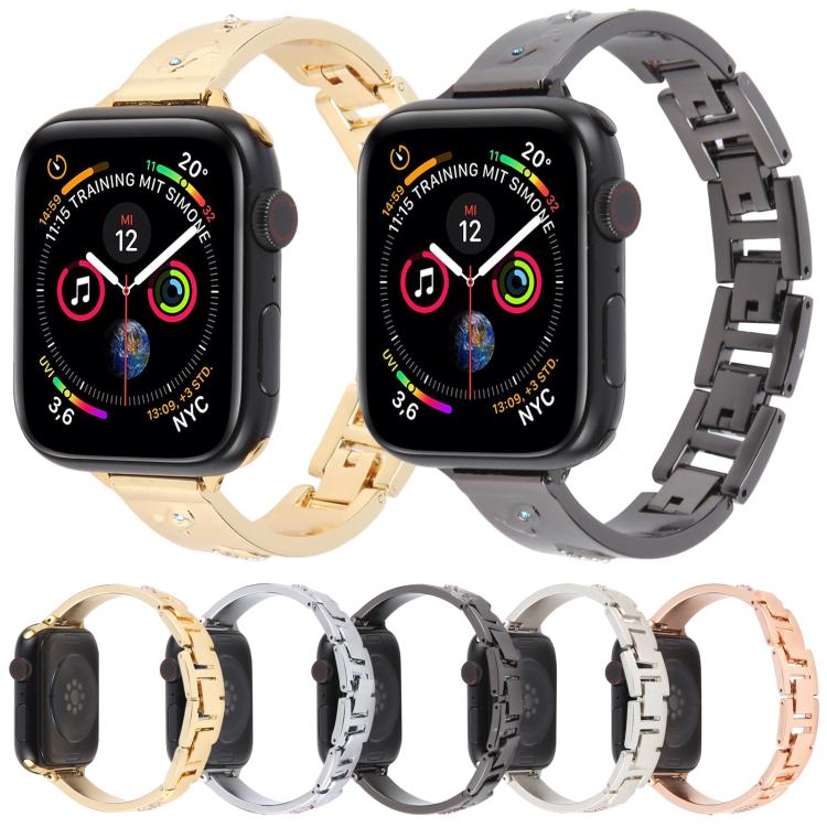 For Apple Watch 46mm / 49mm / 45mm / 44mm Diamond Quick Release Chain Bracelet Metal Watch Band(Silver) - free shipping - PMC TechLife - Order now!