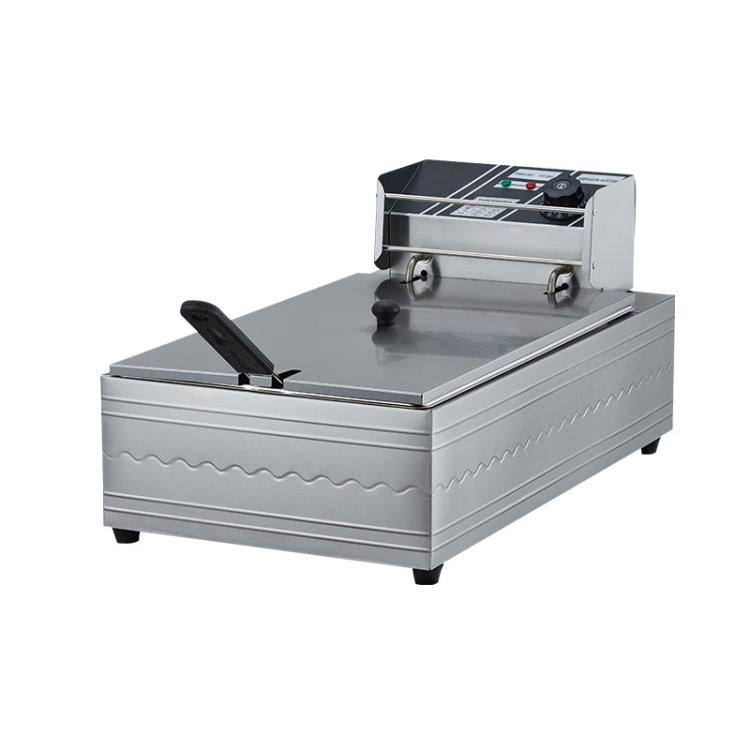 Multifunctional Commercial Stainless Steel Thick Electric Fryer Electric Boiler, Single Cylinder Extended 12L+Timer(US Plug) - free shipping - PMC TechLife - Order now!