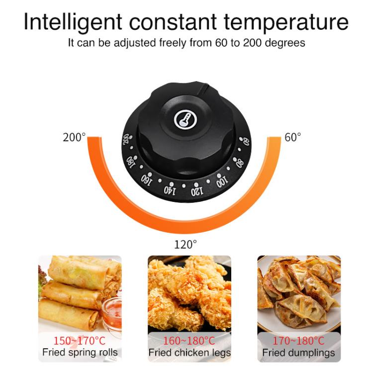 Multifunctional Commercial Stainless Steel Thick Electric Fryer Electric Boiler, Single Cylinder Extended 12L+Timer(US Plug) - free shipping - PMC TechLife - Order now!
