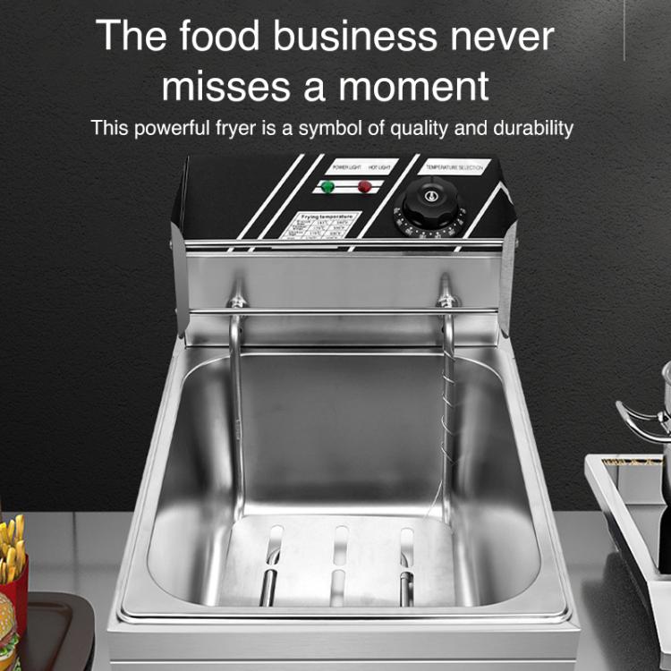 Multifunctional Commercial Stainless Steel Thick Electric Fryer Electric Boiler, Dual Cylinder 12L+Timer(US Plug) - free shipping - PMC TechLife - Order now!