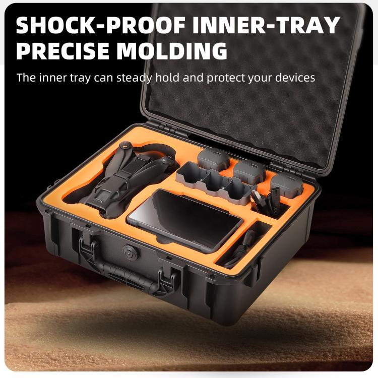For DJI Mavic 4 Pro Sunnylife Safety Carrying Case Hard Travel Case Large Capacity Waterproof Shock-proof Box(Black) - free shipping - PMC TechLife - Order now!