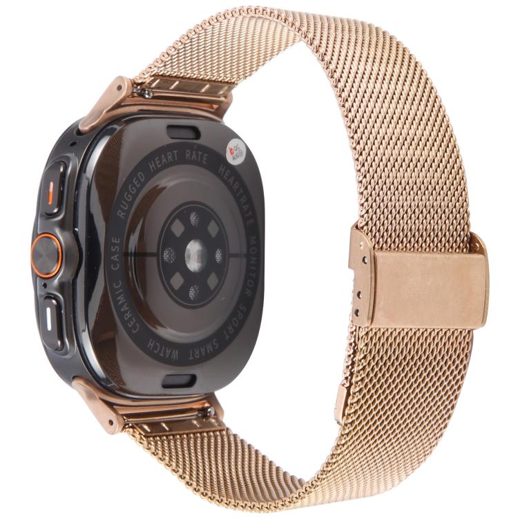 For Samsung Galaxy Watch Ultra 47mm Milanese Integrated Buckle Metal Watch Band(Rose Gold) - free shipping - PMC TechLife - Order now!