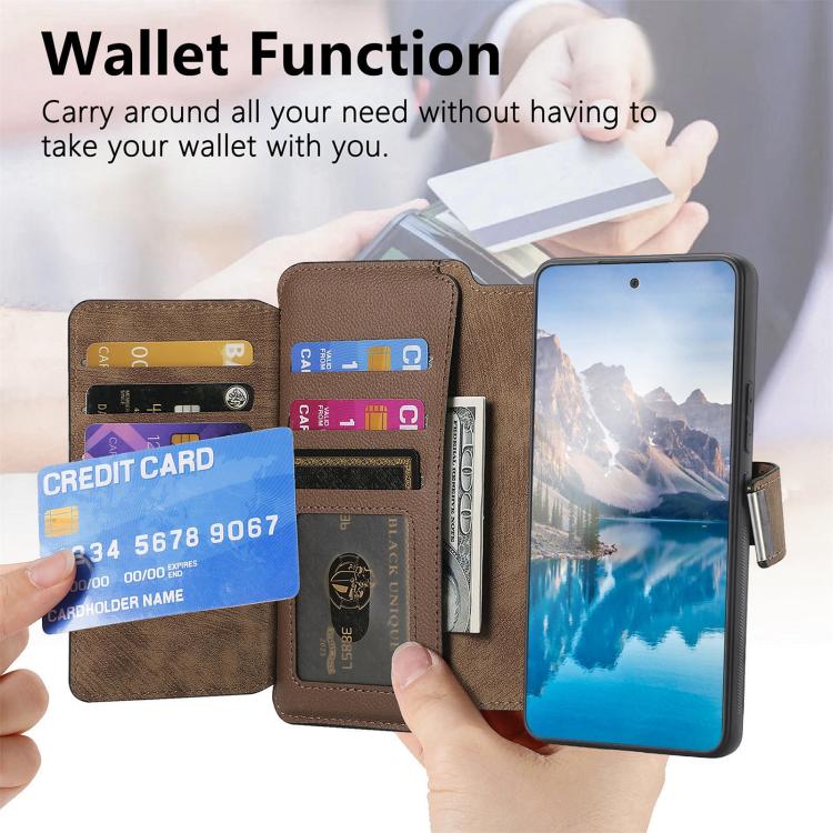 For Honor 400 Global 156.5mm CaseNeo MagSafe RFID Anti-theft Zipper Wallet Retro Leather Phone Case(Brown) - free shipping - PMC TechLife - Order now!