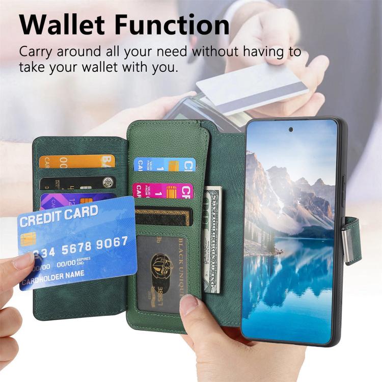 For Honor 400 Global 156.5mm CaseNeo MagSafe RFID Anti-theft Zipper Wallet Retro Leather Phone Case(Green) - free shipping - PMC TechLife - Order now!