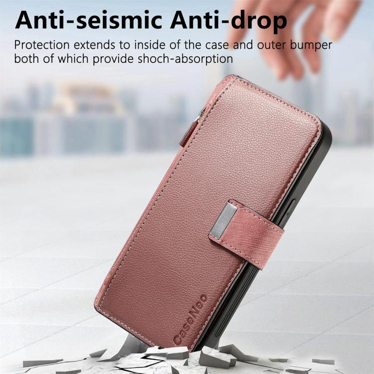 For Honor 400 Global 156.5mm CaseNeo MagSafe RFID Anti-theft Zipper Wallet Retro Leather Phone Case(Pink) - free shipping - PMC TechLife - Order now!