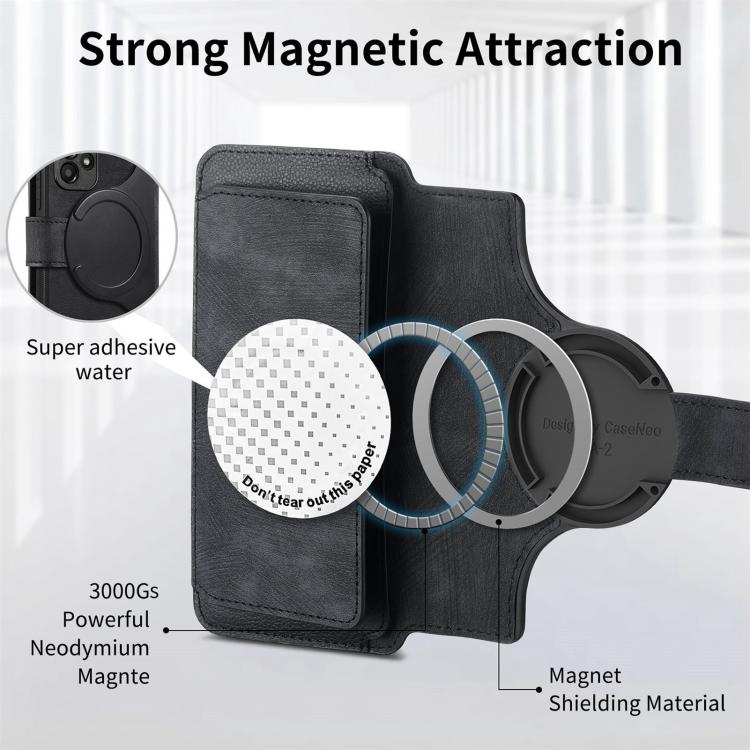 For Honor 400 Pro Global 160.8mm CaseNeo MagSafe RFID Anti-theft Zipper Wallet Retro Leather Phone Case(Black) - free shipping - PMC TechLife - Order now!