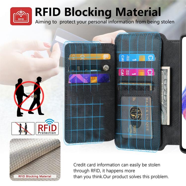 For Honor 400 Pro Global 160.8mm CaseNeo MagSafe RFID Anti-theft Zipper Wallet Retro Leather Phone Case(Black) - free shipping - PMC TechLife - Order now!