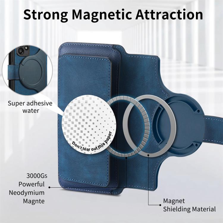 For Honor 400 Pro Global 160.8mm CaseNeo MagSafe RFID Anti-theft Zipper Wallet Retro Leather Phone Case(Blue) - free shipping - PMC TechLife - Order now!