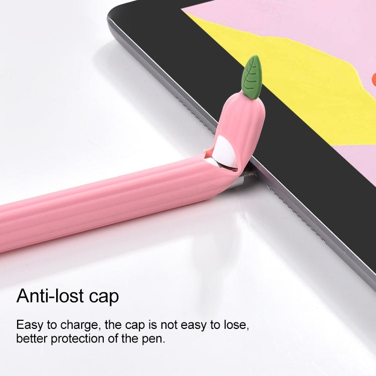 For Apple Pencil 2 Contrasting Color Mint Leaf Silicone Non-slip Protective Cover(Red) - Pencil Accessories by PMC Jewellery | Online Shopping South Africa | PMC Jewellery | Buy Now Pay Later Mobicred