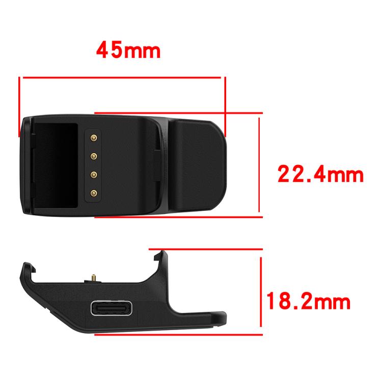 For Garmin PT10 / TB10 / TT15 Mini / T5 mini Portable Dual Ports Pet Dog Bark Collar Tracker Charging Adapter(Black) - Charger by PMC TechLife | Online Shopping South Africa | PMC TechLife | Buy Now Pay Later Mobicred
