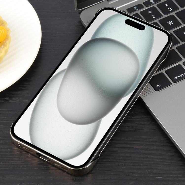 For iPhone 15 Electroplating Frameless Frosted Anti-Glare PC MagSafe Phone Case(Desert Gold) - free shipping - PMC TechLife - Order now!
