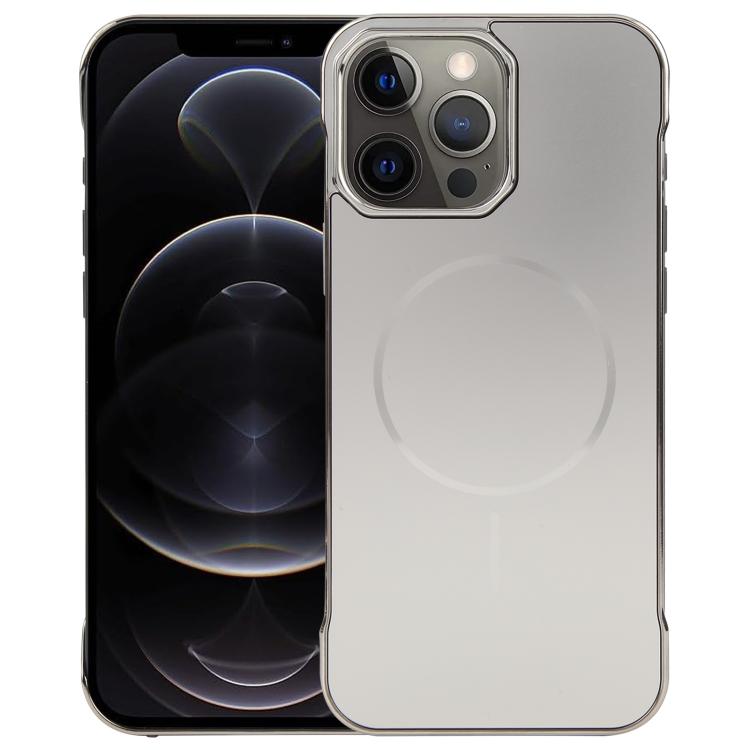 For iPhone 13 Pro Max / 12 Pro Max Electroplating Frameless Frosted Anti-Glare PC MagSafe Phone Case(Titanium Gray) - free shipping - PMC TechLife - Order now!