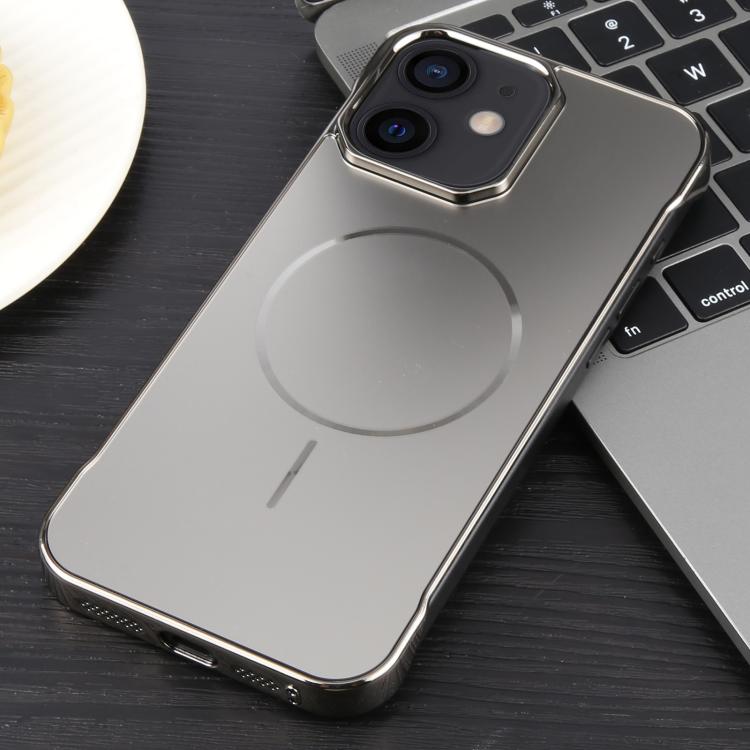 For iPhone 12 / 12 Pro Electroplating Frameless Frosted Anti-Glare PC MagSafe Phone Case(Titanium Gray) - free shipping - PMC TechLife - Order now!