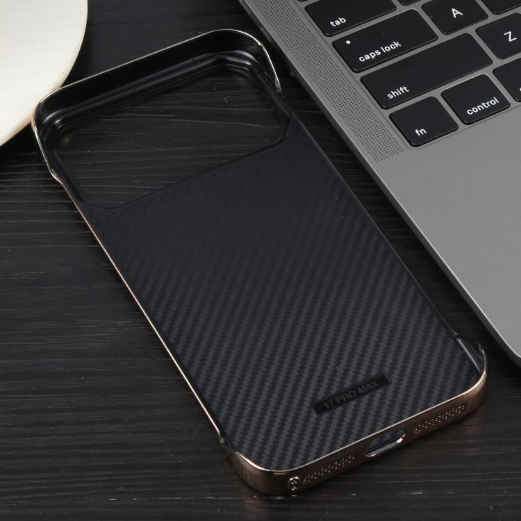 For iPhone 17 Pro Max Electroplating Frameless Frosted Anti-Glare PC MagSafe Phone Case(Desert Gold) - free shipping - PMC TechLife - Order now!