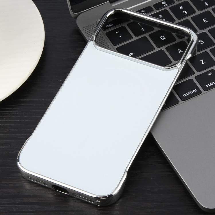 For iPhone 17 Pro Electroplating Frameless Frosted Anti-Glare PC MagSafe Phone Case(Silver White) - free shipping - PMC TechLife - Order now!
