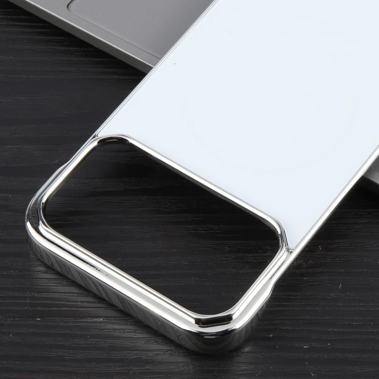 For iPhone 17 Pro Electroplating Frameless Frosted Anti-Glare PC MagSafe Phone Case(Silver White) - free shipping - PMC TechLife - Order now!