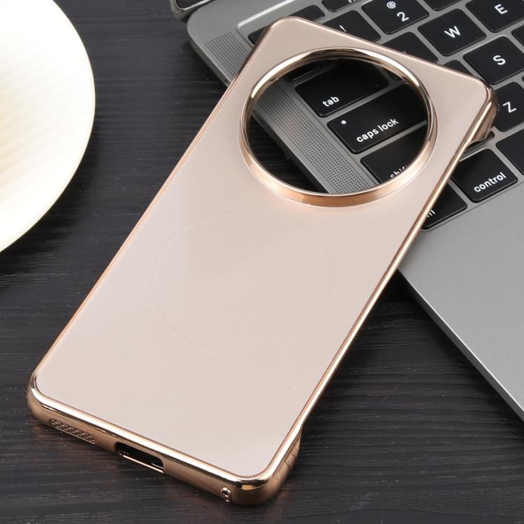 For Huawei Mate 60 Electroplating Frameless Frosted Anti-Glare PC MagSafe Phone Case(Desert Gold) - free shipping - PMC TechLife - Order now!