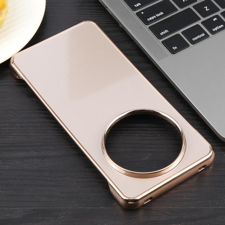 For Huawei Mate 60 Pro Electroplating Frameless Frosted Anti-Glare PC MagSafe Phone Case(Desert Gold) - free shipping - PMC TechLife - Order now!