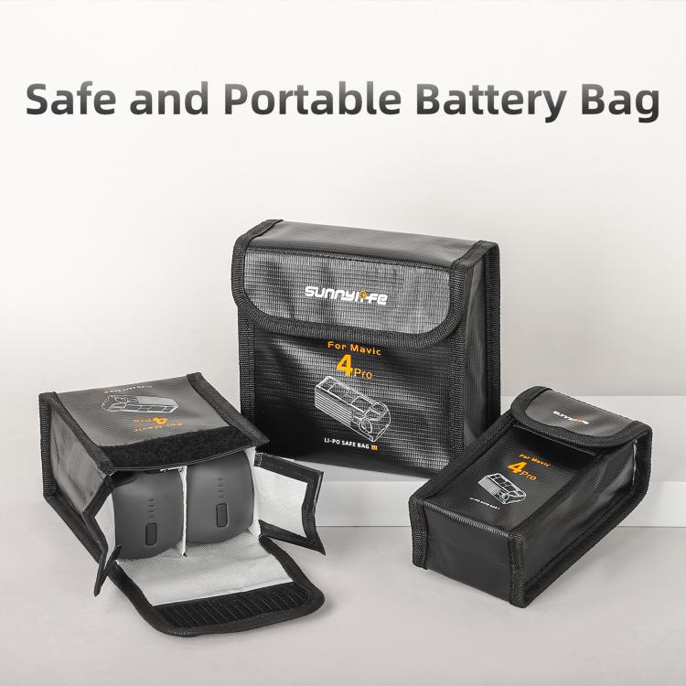 For DJI Mavic 4 Pro Sunnylife Battery Explosion-proof Safe Bag Protective Li-Po Safe Bag(For 1pc Battery) - free shipping - PMC TechLife - Order now!