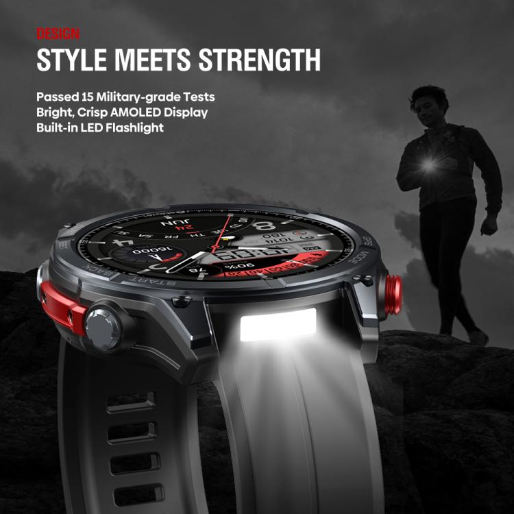 Zeblaze Stratos 4 Rugged Outdoor GPS Smart Watch 1.43 inch Screen 5 ATM & IP69K(Orange) - free shipping - PMC TechLife - Order now!